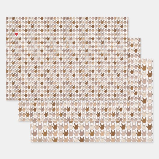 Papier à envelopper Feuille plate de 3 (Lot)