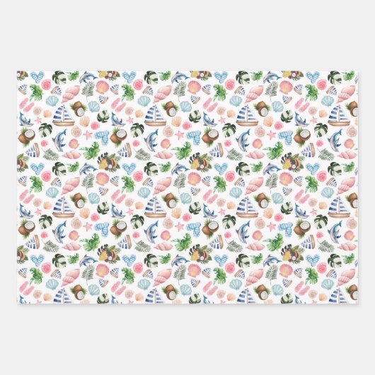 Papier à envelopper Feuille plate de 3 (Devant)