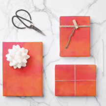 Papier à envelopper Feuille plate Jeu de 3 en roug