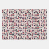 Papier à envelopper Feuille plate Jeu de 3 pour No (Devant 3)