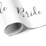 Papier à envelopper - Mariée<br><div class="desc">Fun wrapping papier avec du texte Bride, utiliser comme papier d'emballage, coureur de table, décorations murales, etc. Changez le texte et/ou les couleurs arrière - plans selon vos besoins.</div>