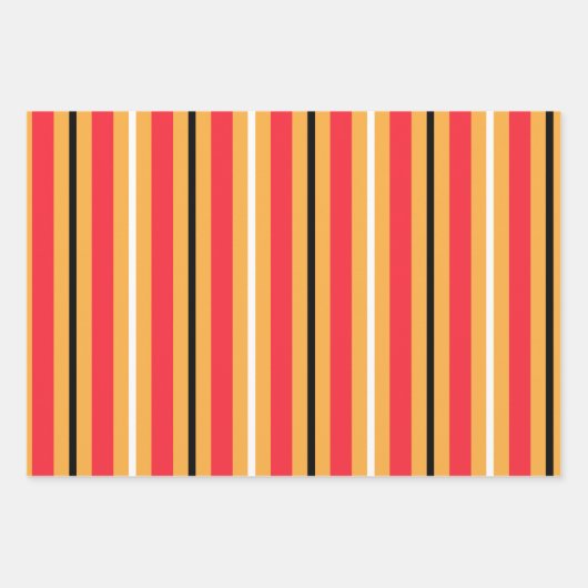 Papier à envelopper mignon à rayures de poulet de  (Devant 3)