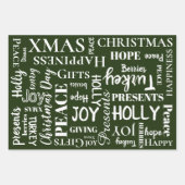 Papier à envelopper - Noël Rouge Vert Bleu (Devant 2)