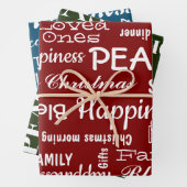 Papier à envelopper - Noël Rouge Vert Bleu (En situation)