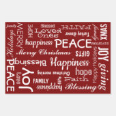 Papier à envelopper - Noël Rouge Vert Bleu (Devant)