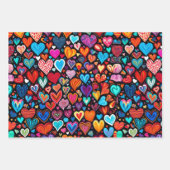 Papier à envelopper Papier à petit coeur à envelop (Devant 3)