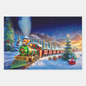 Papier à envelopper Père Noël Pôle Nord Express No (Devant 2)