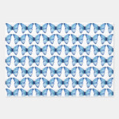 Papier à envelopper série de 3 - Design papillon f (Devant 3)