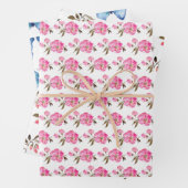 Papier à envelopper série de 3 - Design papillon f (En situation)