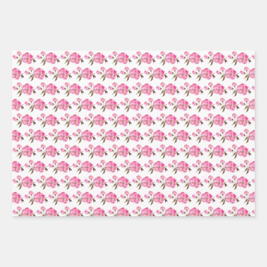 Papier à envelopper série de 3 - Design papillon f (Devant)