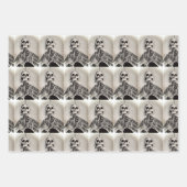 Papier à envelopper - Squelette / Halloween - 3 pa (Devant 3)