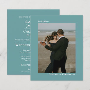 Papier À être Mer Simple Turquoise BUDGET Mariage Photo I