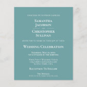 Papier À être Mer Simple Turquoise BUDGET Mariage Photo I (Dos)