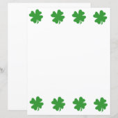 Papier à fermeture à quatre feuilles vert (Devant / Derrière)