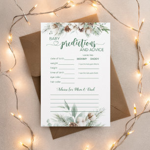 Papier À feuillage persistant hiver Baby Prediction and A