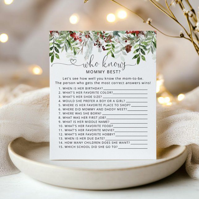 Papier À feuillage persistant Qui connaît maman meilleur  (Créateur téléchargé)