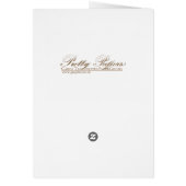 Papier à fleurs vintage - Carte Numéro de tableau (Dos)