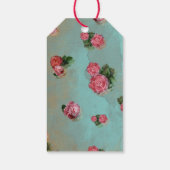 Papier à fleurs vintage - étiquette cadeau (Dos)