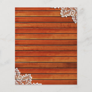 Papier à graine de bois et dentelle blanche