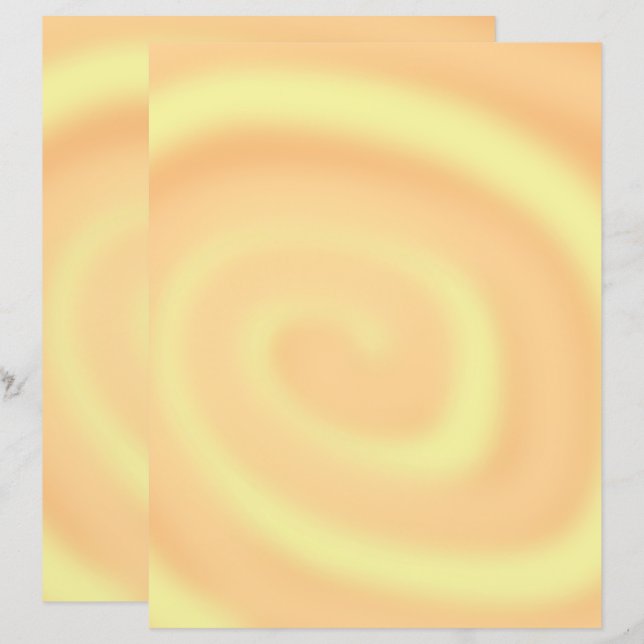 Papier à gratte-ciel orange et jaune (Devant / Derrière)