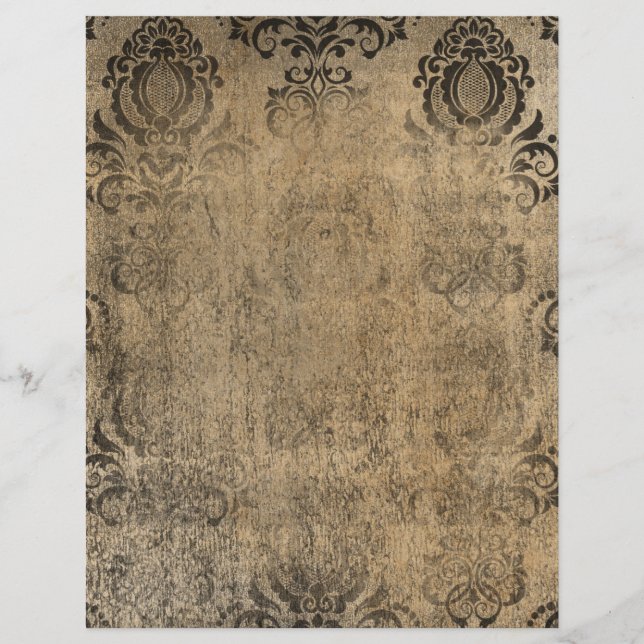 Papier à gratte Damask vintage (Devant)
