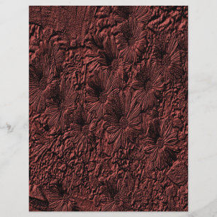 Papier à gratter floral Bourgogne