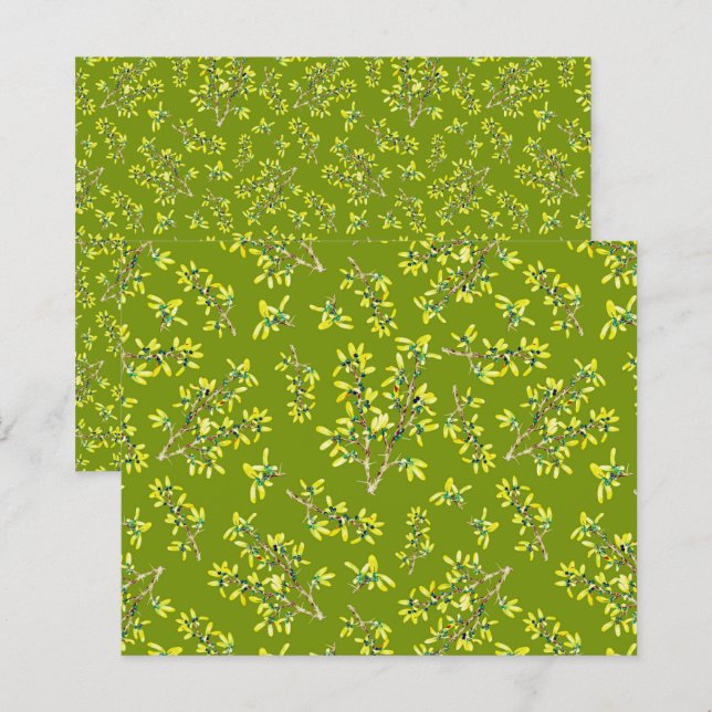 Papier à gratter vert à épines noires (Devant / Derrière)