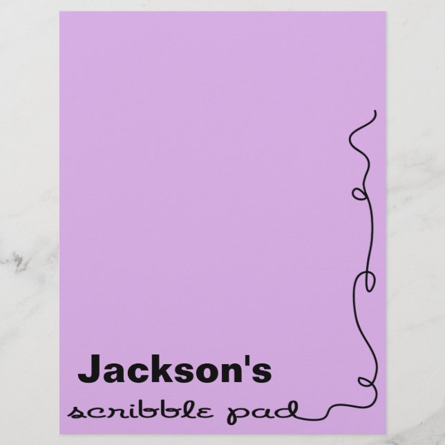 Papier à griffes violet personnalisé (Devant)