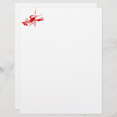 Papier à langouste rouge | papier Vie marine (Devant / Derrière)