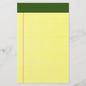 Papier à lettre jaune à papier vert (Dos)