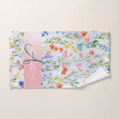 Papier à lettre Monogramme de prairie de fleurs sa (Serviette à main)