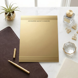 Papier à Lettre Professionnel Doré Métallisé Faux