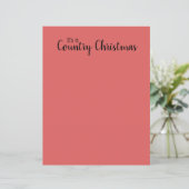 Papier à Lettre Rustique Rouge Citation de Noël à (Debout devant)