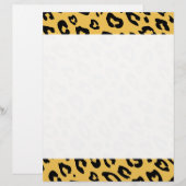 Papier à lettres à en-tête imprimé léopard (Devant / Derrière)