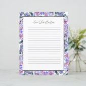 Papier à lettres à monogramme floral élégant (Debout devant)
