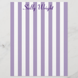 Papier à lettres à rayures violettes