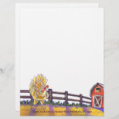 Papier à lettres au poulet (Devant / Derrière)