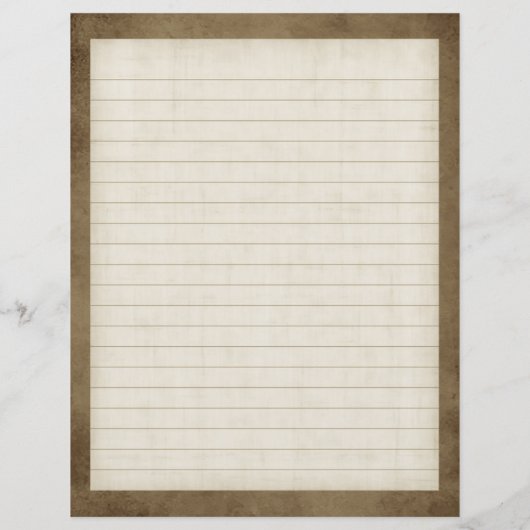 Papier à lettres avec bordure Brown (Dos)