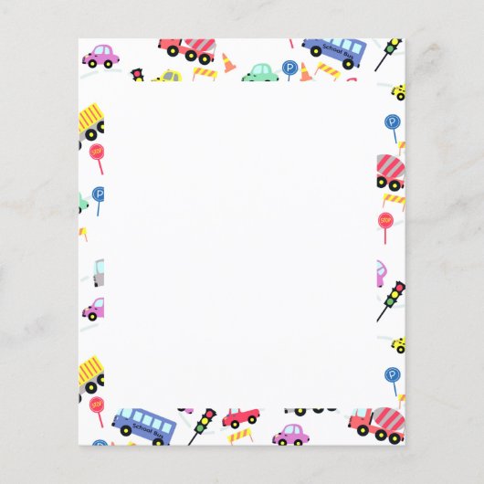Papier à lettres blanc de transport (Devant)