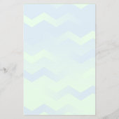 Papier à lettres bleu et vert Chevron pour écritur (Dos)