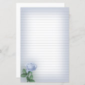 Papier à lettres bleu Rose (Devant / Derrière)