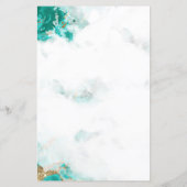 Papier à lettres bleu turquoise (Dos)
