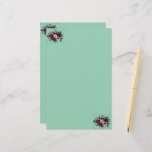 Papier à Lettres Botanique Bouquet de Violettes