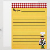 Papier à lettres Chef Recette (Devant / Derrière)