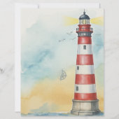 Papier à lettres côtier aquarelle Phare (Devant)