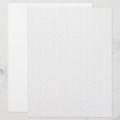 Papier à lettres Cream Mariage damassé (Devant / Derrière)