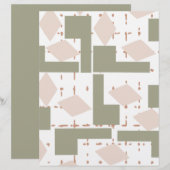 Papier à lettres de conception géométrique (Devant / Derrière)