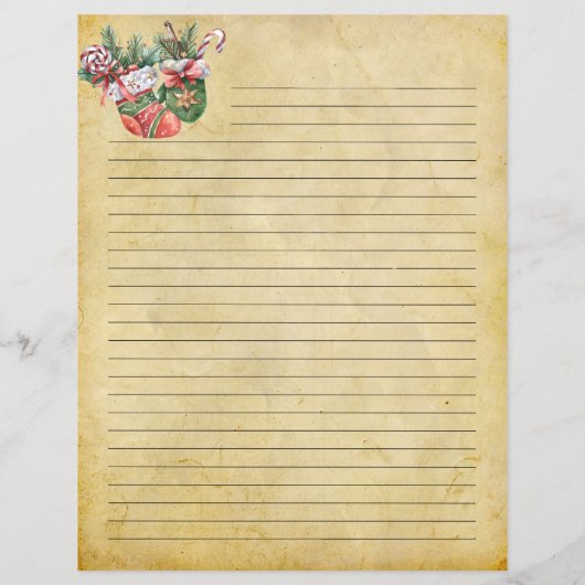 Papier à lettres de Noël ancien (Dos)