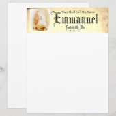 papier à lettres de Noël chrétien Emmanual (Devant / Derrière)