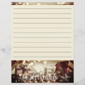 Papier à lettres de Noël de pays vintage (Devant)